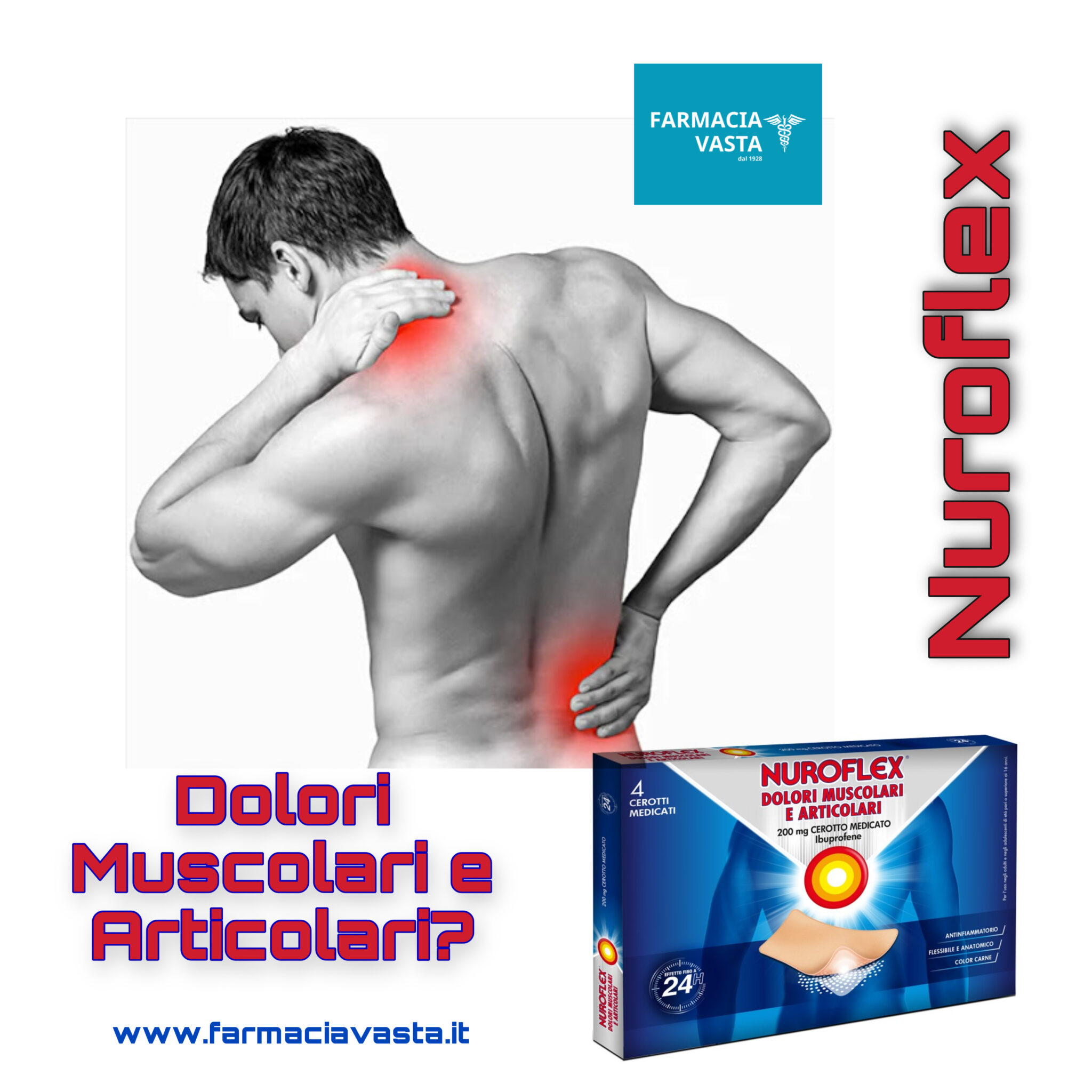 Nuroflex Cerotti Dolori Muscolari e Articolari – Farmacia Vasta